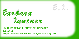 barbara kuntner business card